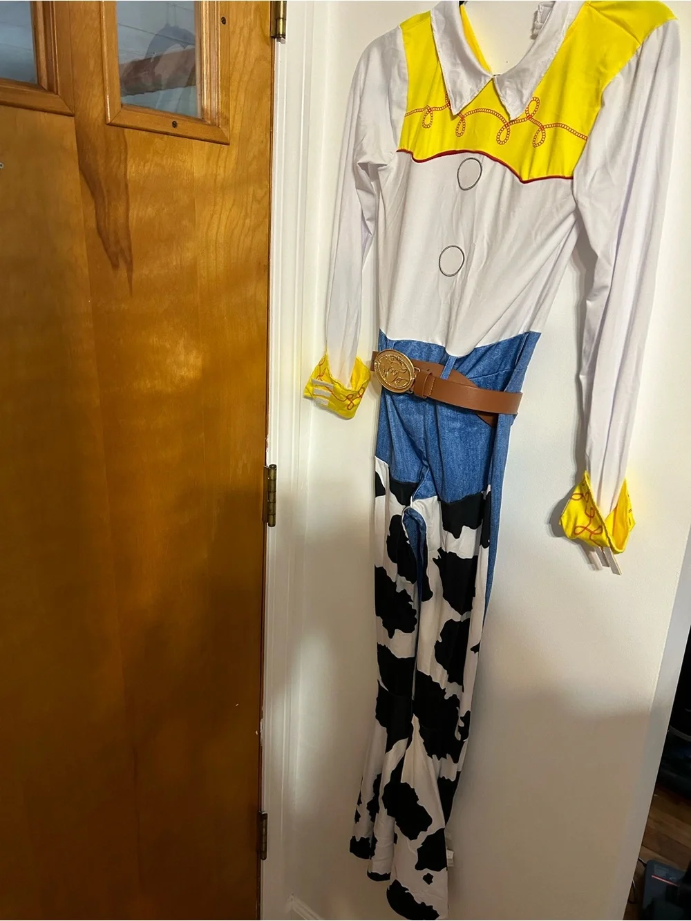 Disney Pixar Toy Story Jessie Kids Costume - Yellow, Blue & Cow Print